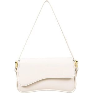 Women Cream White Imported Casual Leather Waterproof Lightweight Hobo Handbag